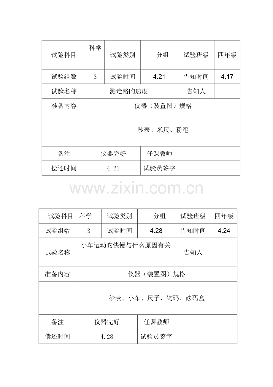 2023年苏教版四年级科学下册分组实验报告单.doc_第2页