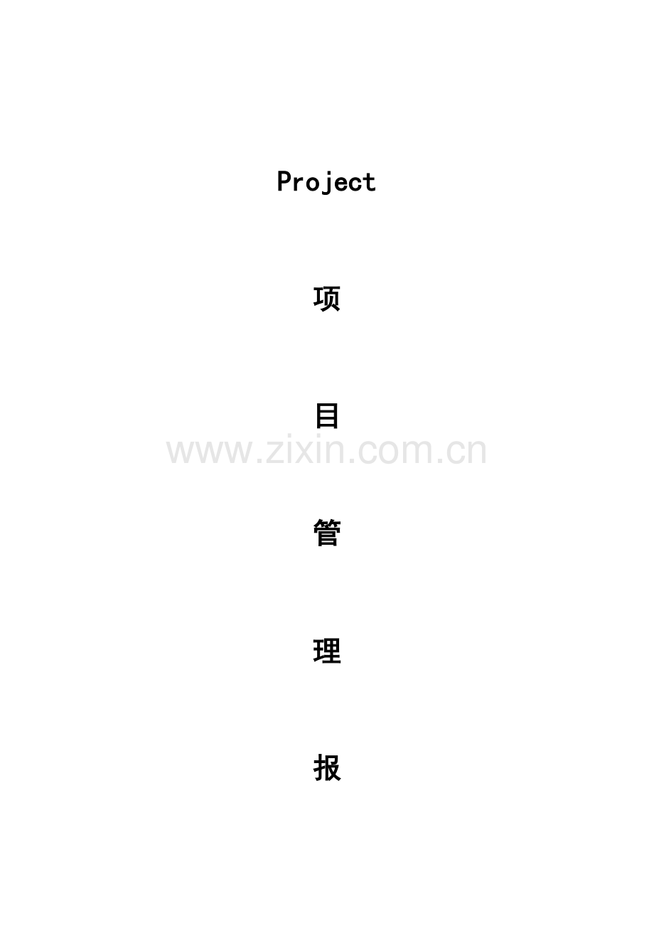 PROJECT项目管理报告.doc_第1页