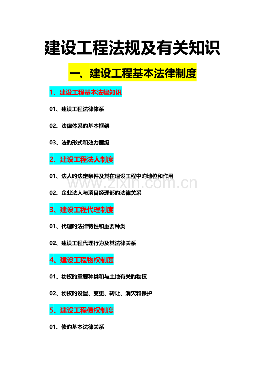 2023年二级建造师建设工程法规及相关知识大纲.docx_第1页