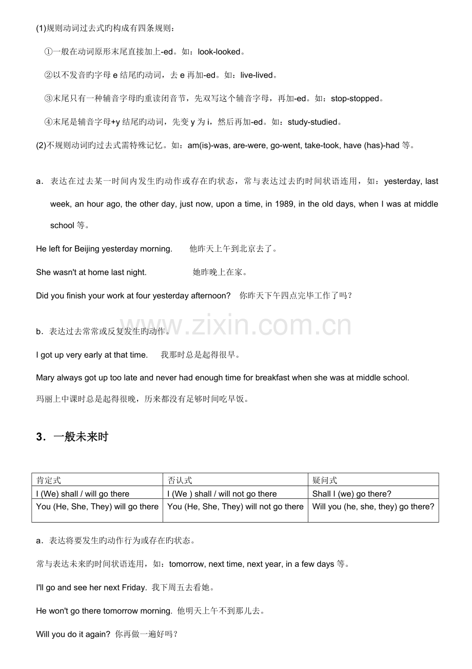 2023年中考英语八大时态讲解归纳.doc_第2页