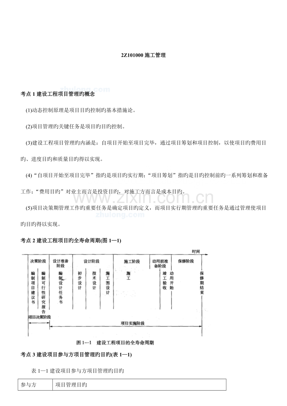 建设工程施工管理考点解析讲义.doc_第1页