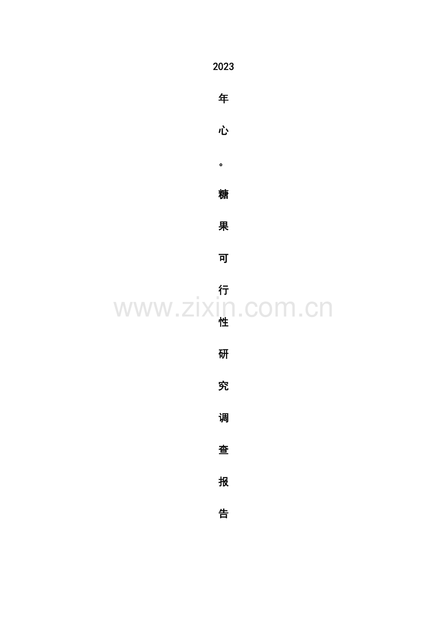 心糖果食品有限公司项目可行性研究报告.docx_第1页