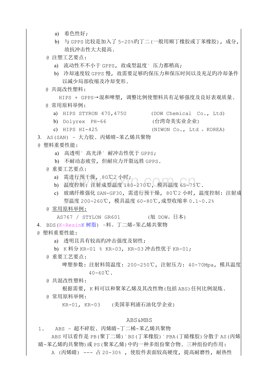 常用塑料主要性能及注射成型工艺.doc_第2页