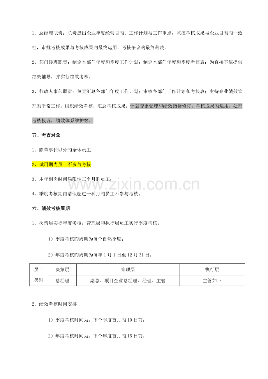 房产公司绩效考核制度重点.doc_第2页