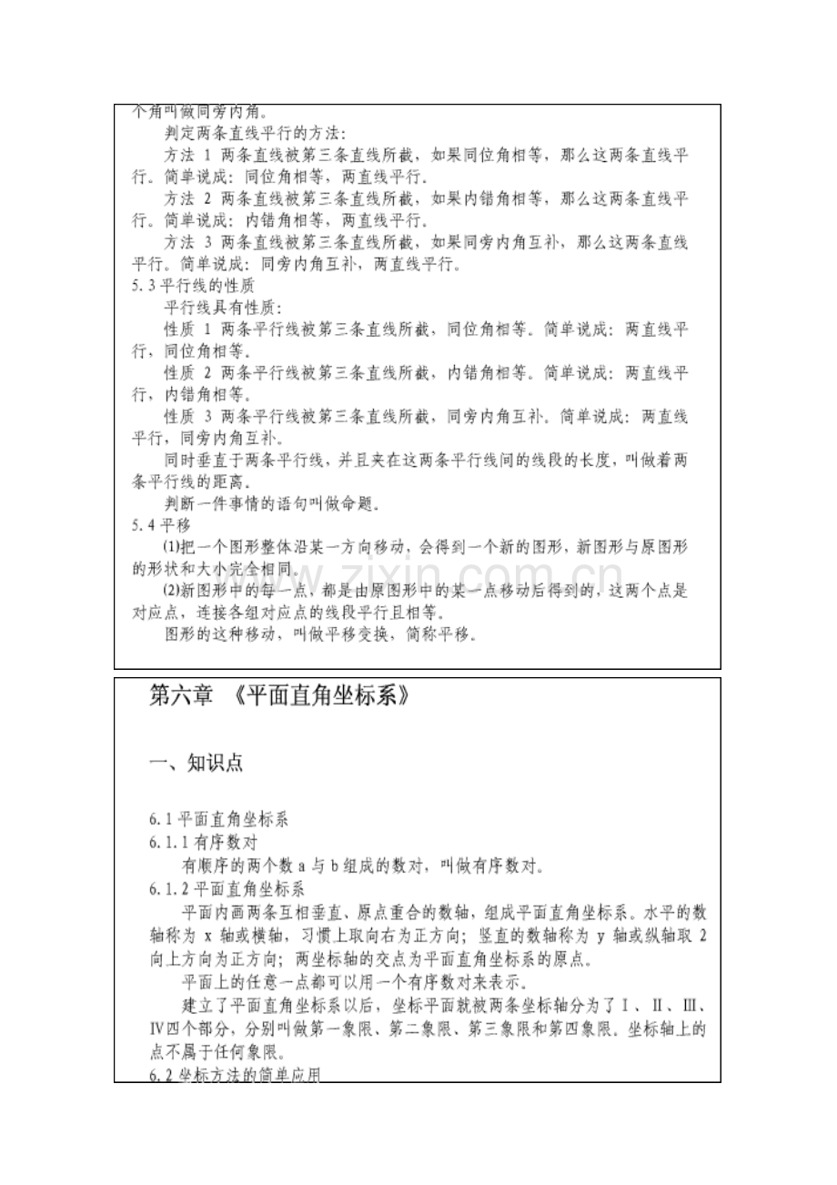 2023年人教版七年级数学下册重点知识点总结.doc_第2页