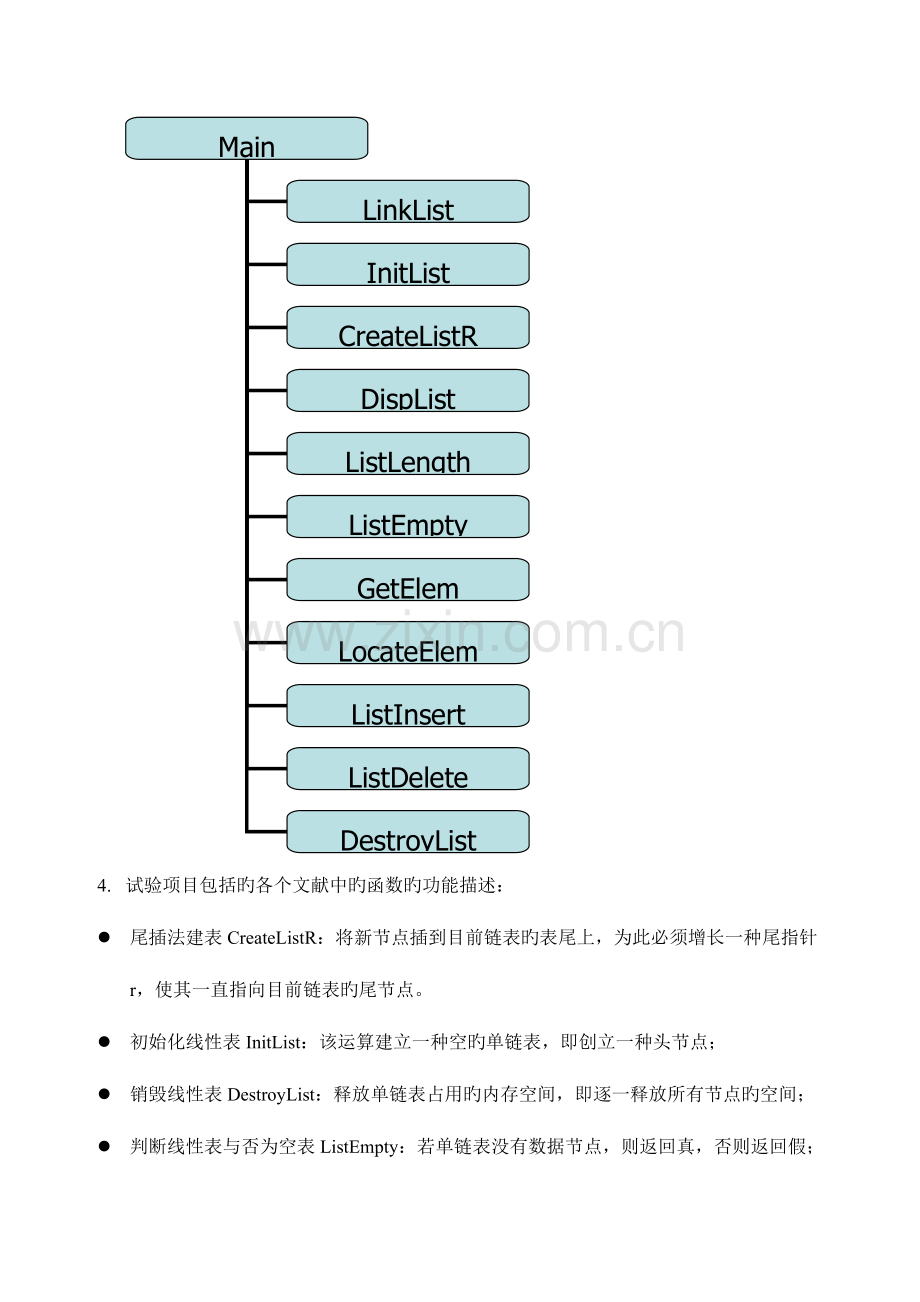 2023年数据结构单链表实验报告新编.doc_第3页