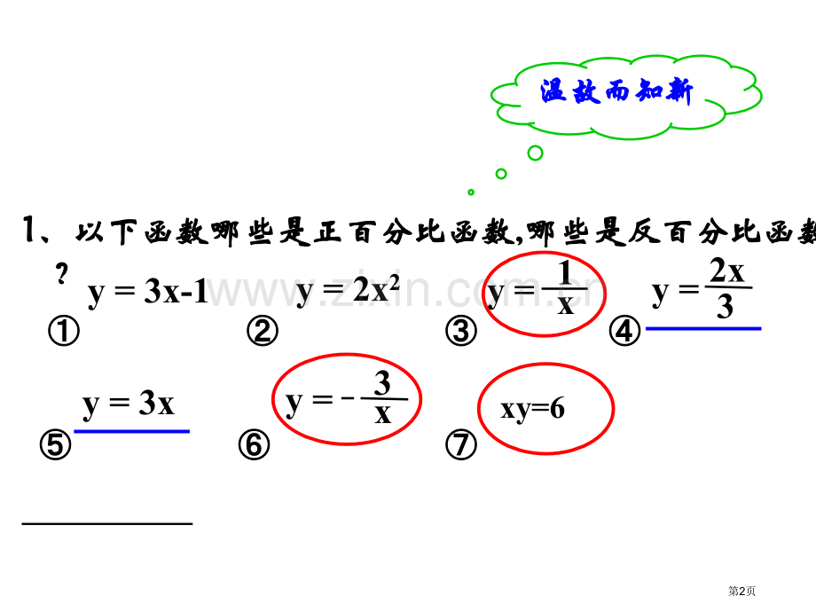 反比例函数的图象与性质PPT优秀教学课件市名师优质课比赛一等奖市公开课获奖课件.pptx_第2页