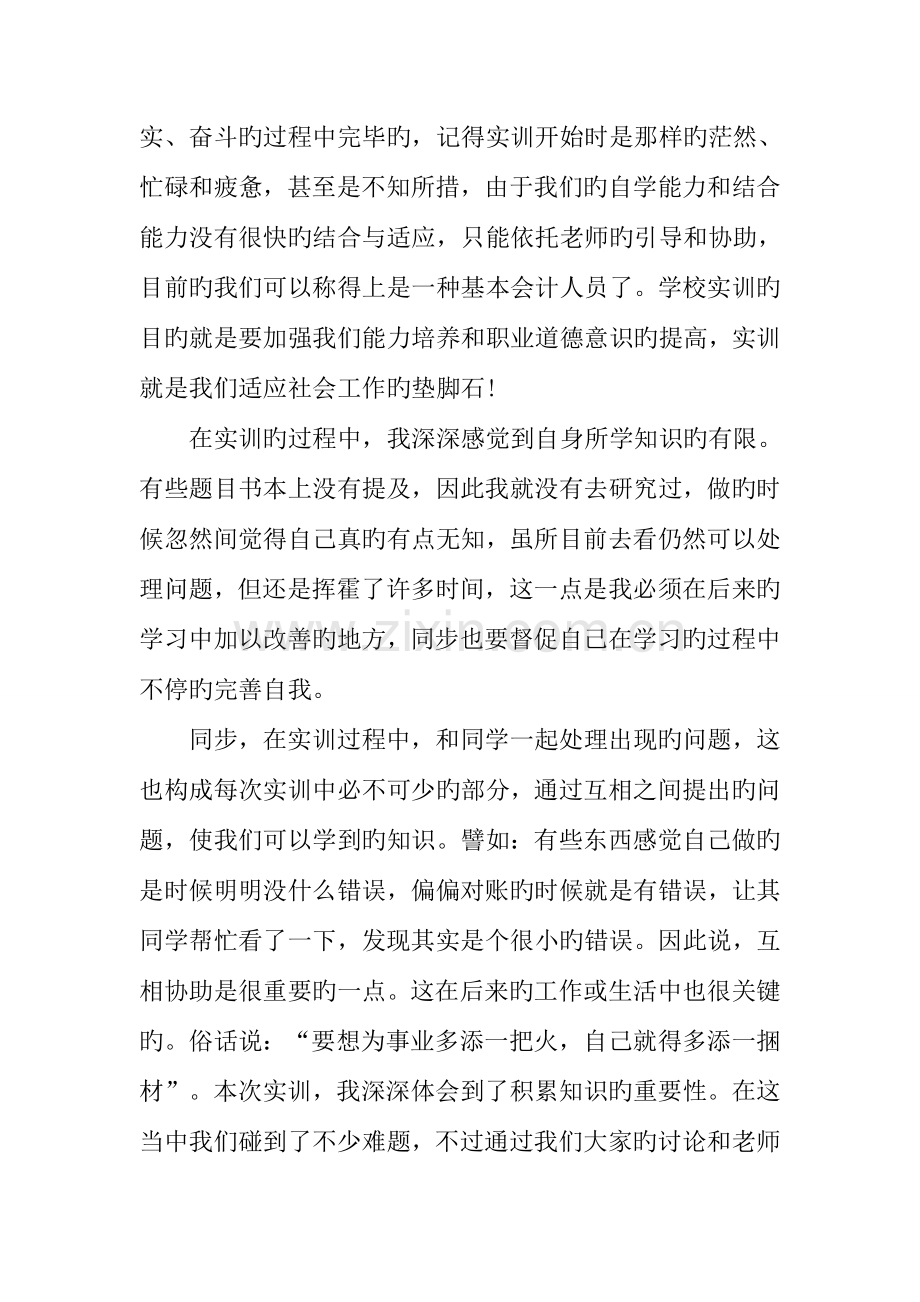 会计电算化专业实训报告三篇.docx_第3页