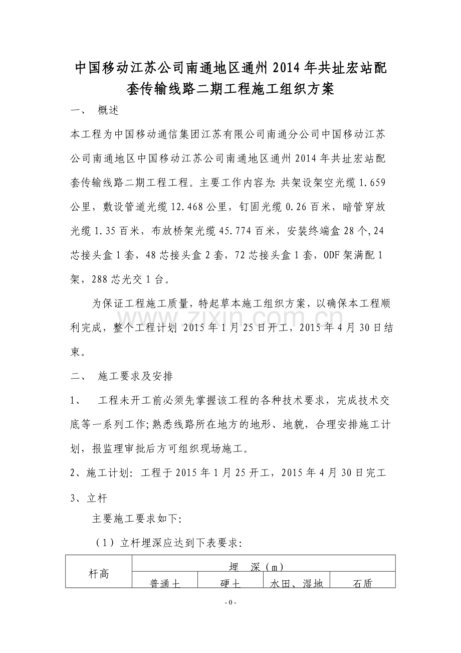 通信线路工程施工组织设计方案.doc_第1页