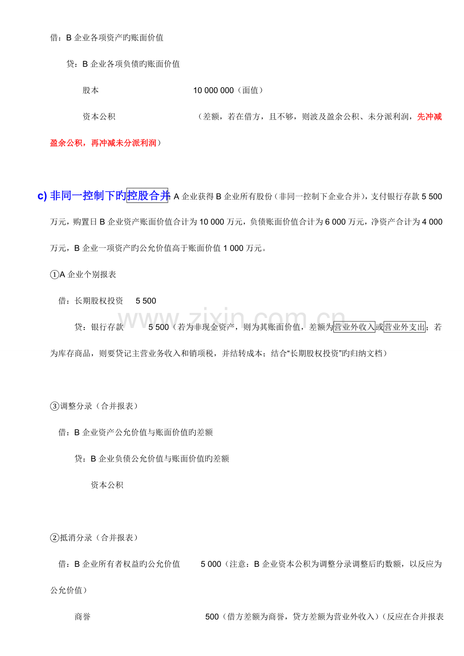 2023年注会会计企业合并归纳.doc_第3页