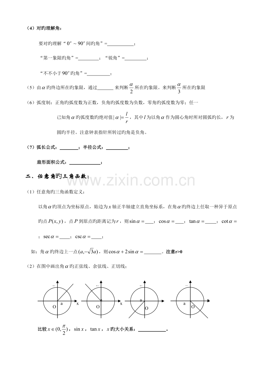 2023年必修四三角函数三角恒等变换知识点总结.doc_第2页