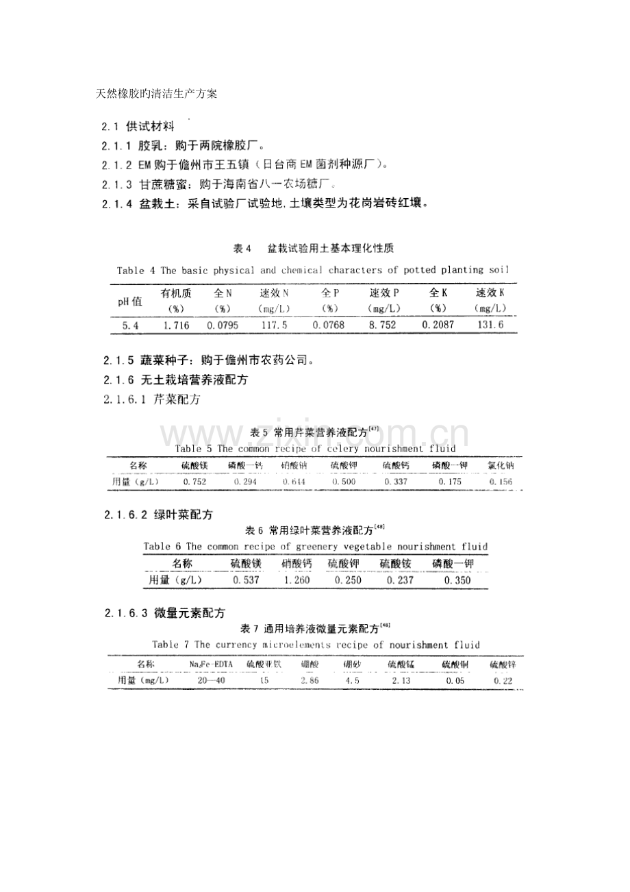 天然橡胶的清洁生产方案.docx_第1页