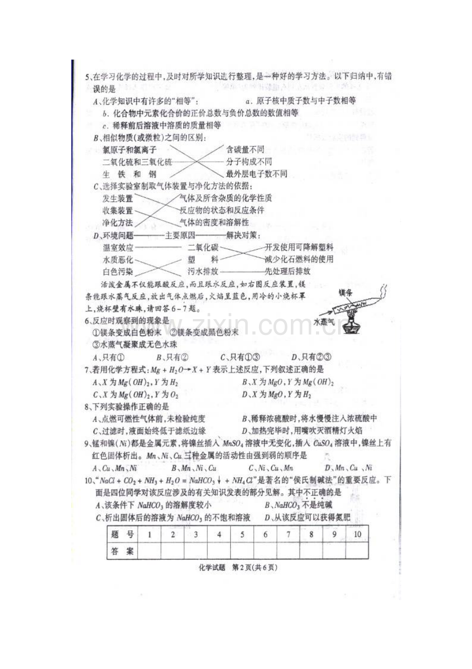 2023年茂名初中化学竞赛初赛试题.doc_第2页