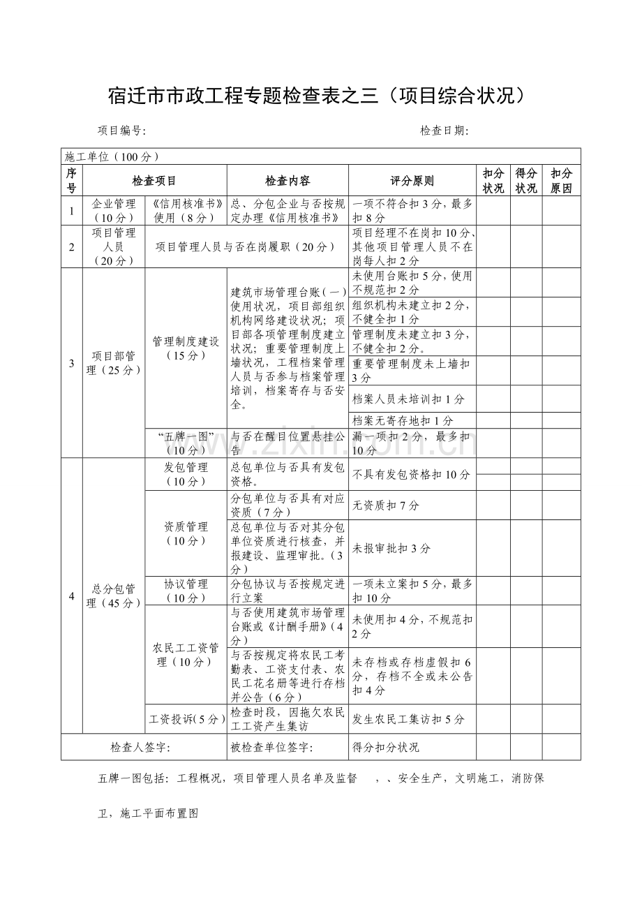 宿迁市市政的工程专项检查表之一工程概况.doc_第3页