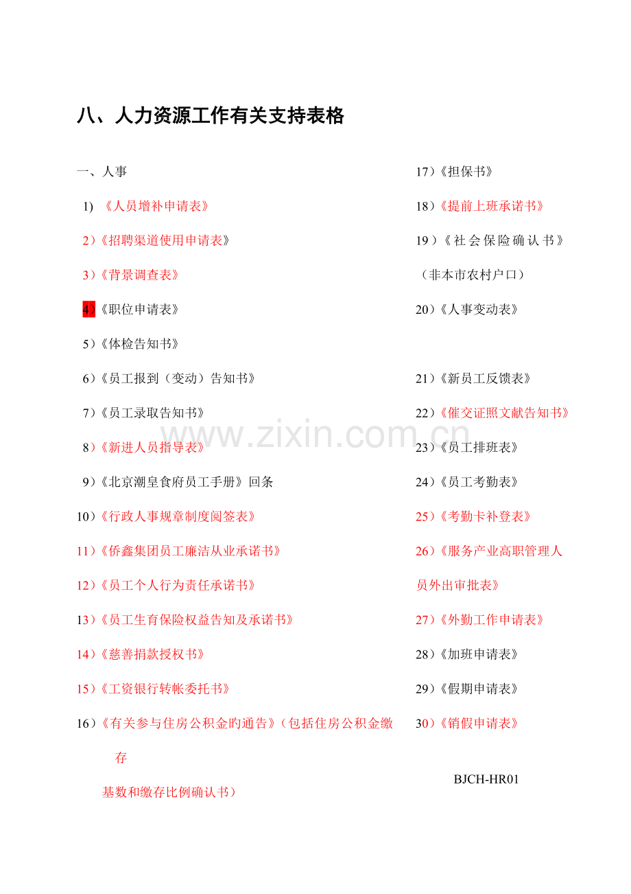 hr工作手册常用表格.doc_第1页