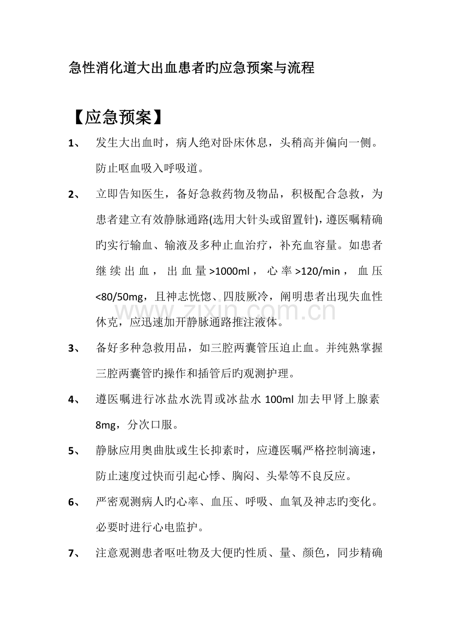 2023年上消化道出血的应急预案.doc_第1页