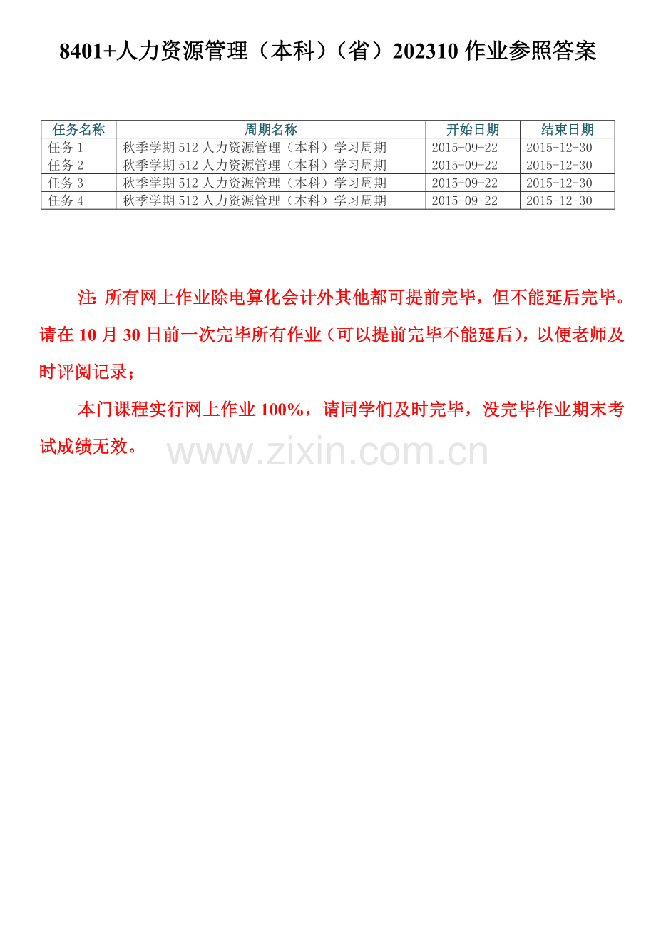 2023年8401+人力资源管理(本科)10平时作业参考答案.doc_第1页