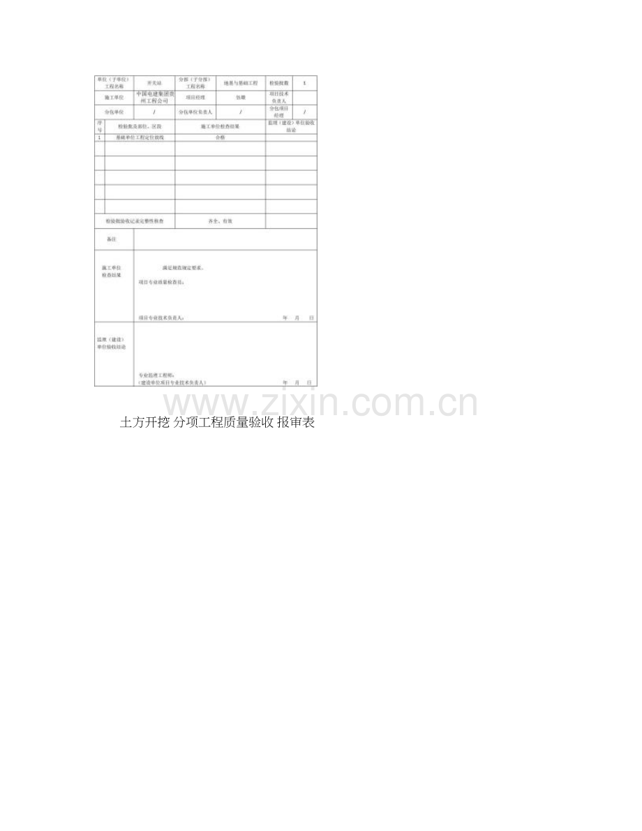 单位工程定位放线检验批质量验收记录开关站设备基础精.doc_第2页