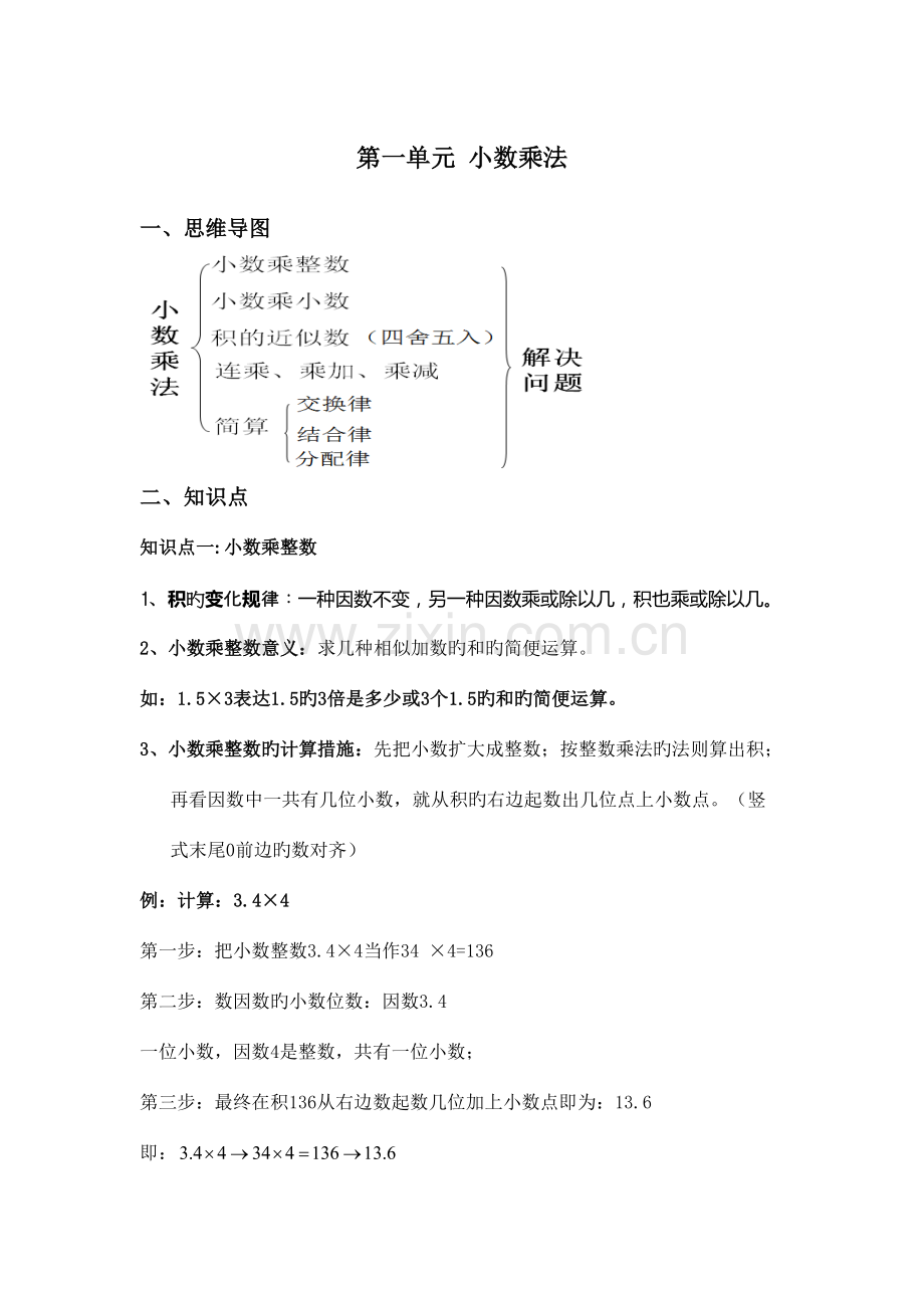 2023年小数乘法知识点解析及习题巩固.docx_第1页