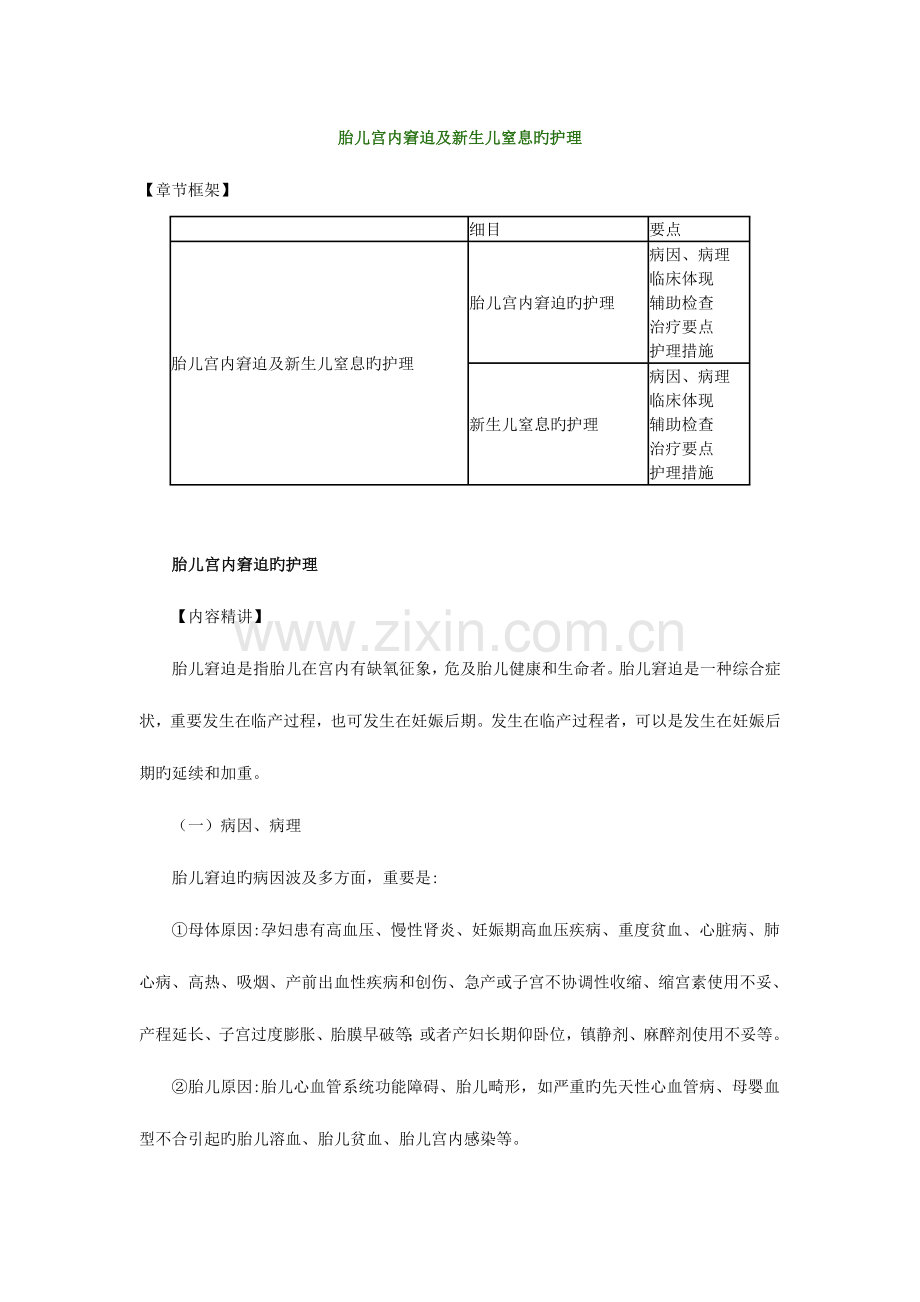 2023年初级护师妇产科精要模板.doc_第1页