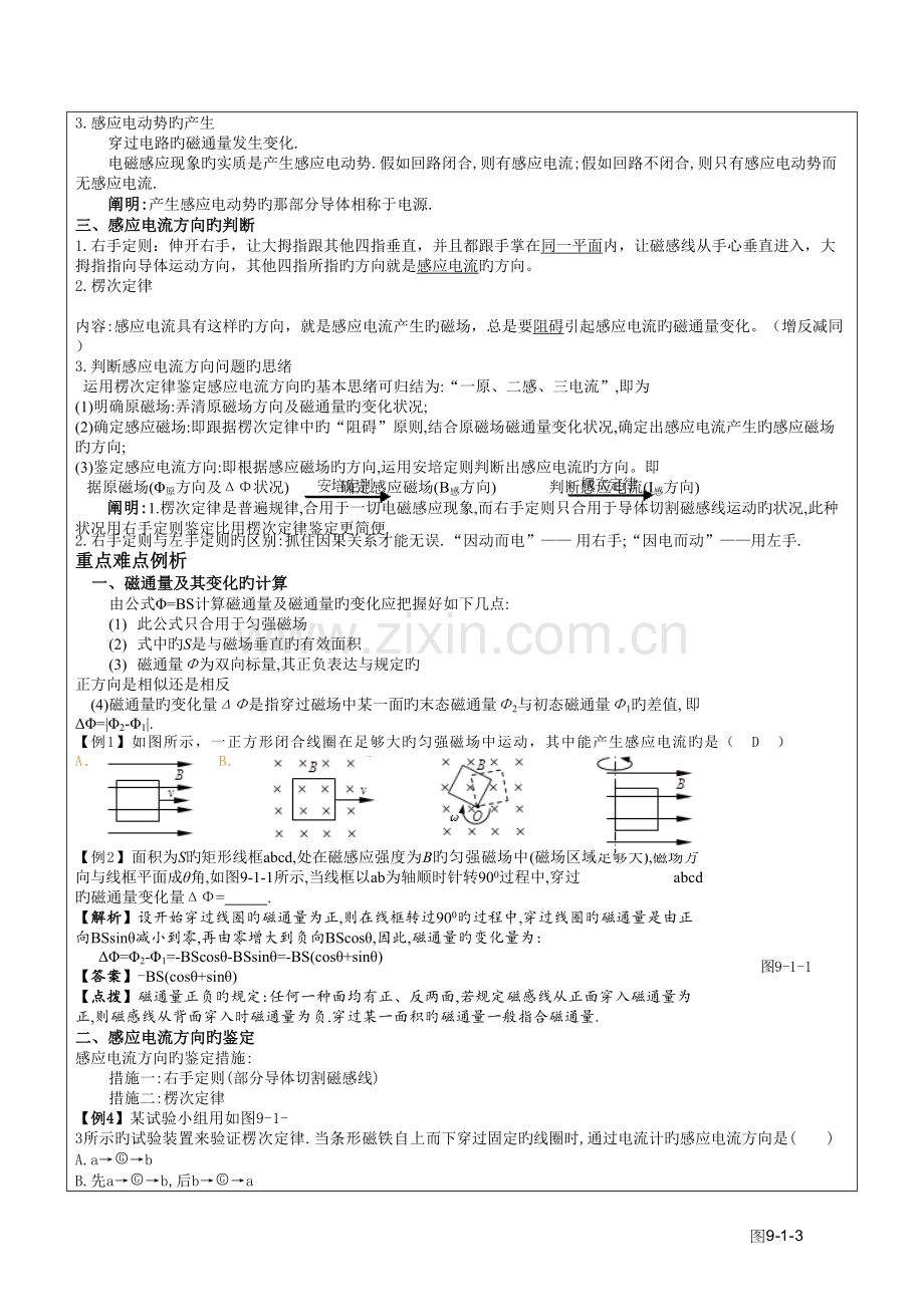 2023年高中物理电磁感应定律知识点加例题.doc_第3页