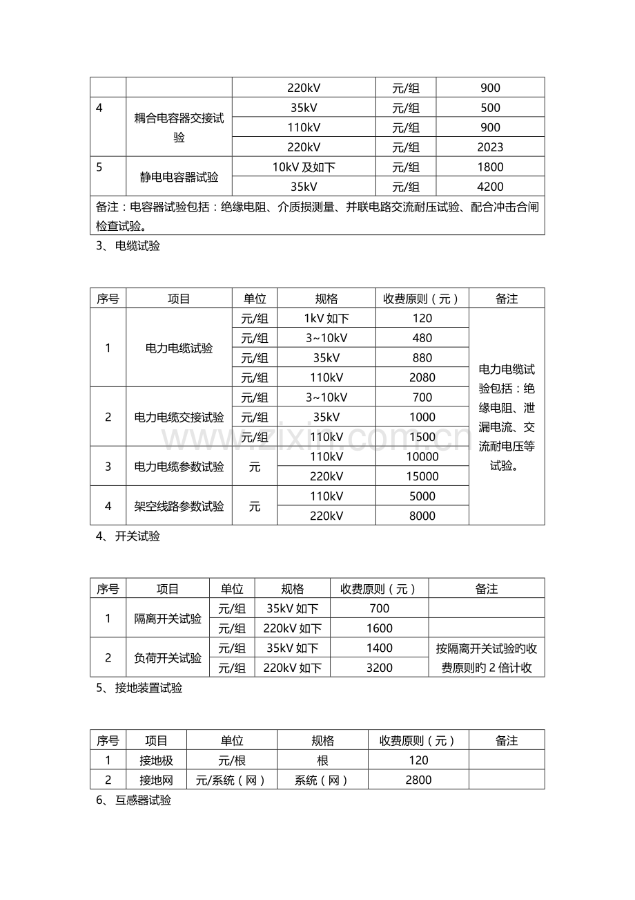 电力服务收费项目及标准.docx_第3页