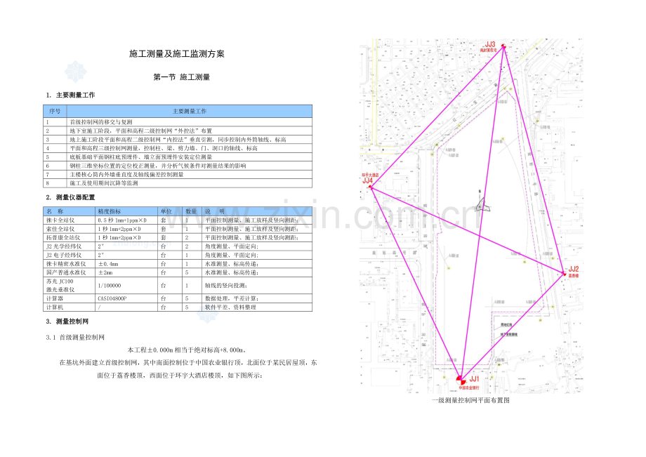 超高层工程施工测量方案(施工监测)0.doc_第2页