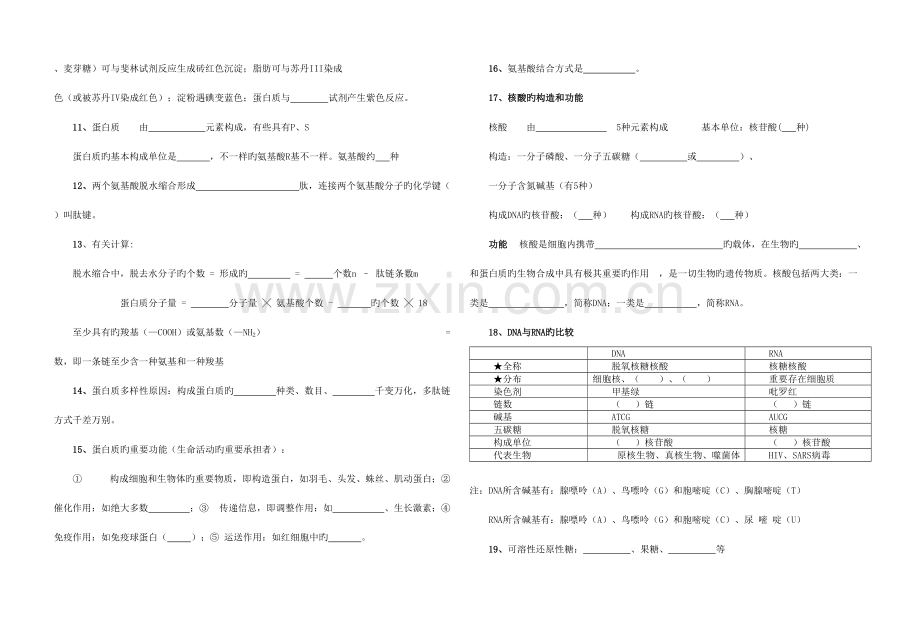 2023年生物第一轮复习知识点填空.doc_第2页