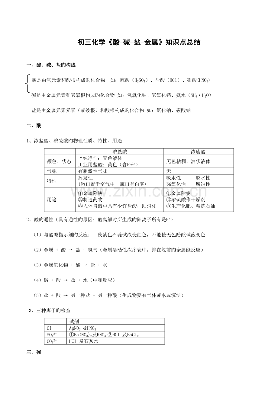 2023年初三化学酸碱盐知识点总结.doc_第1页