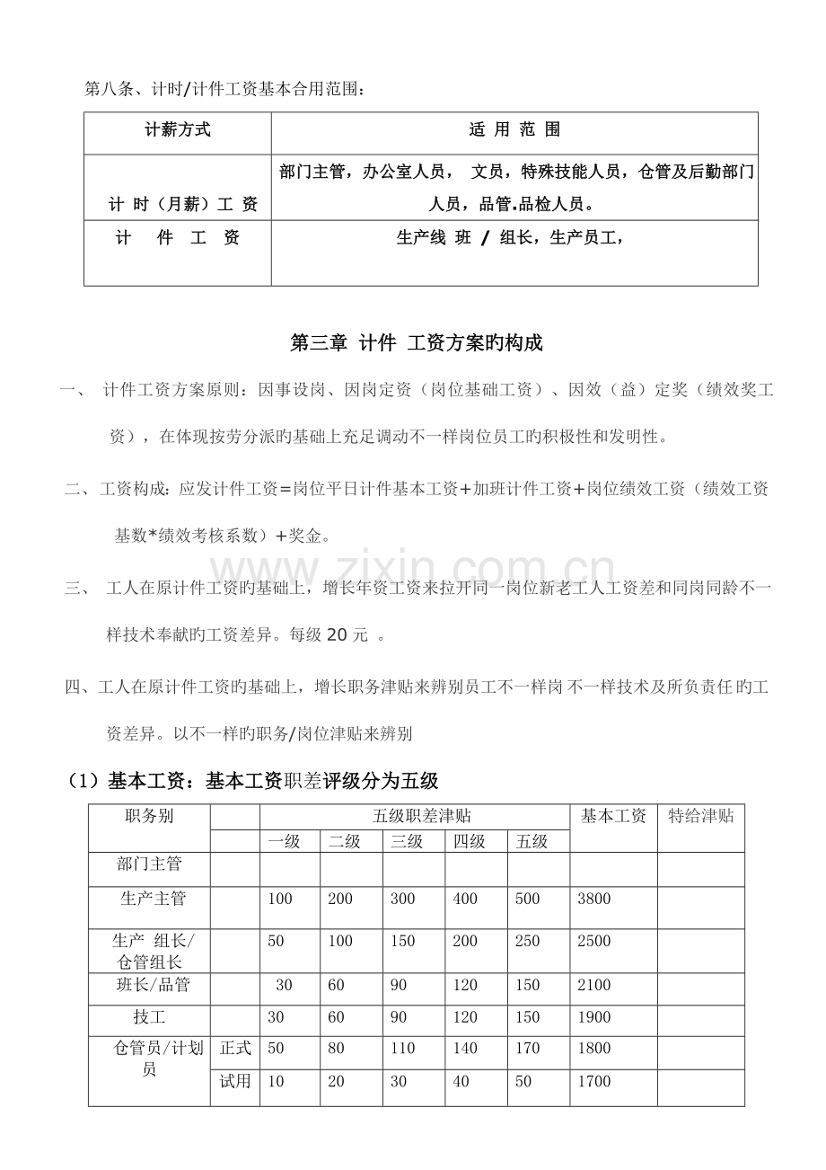 生产车间计件工资制度方案参考.doc_第2页