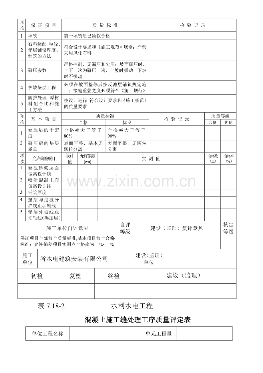 水利水电工程施工质量评定表3.doc_第2页