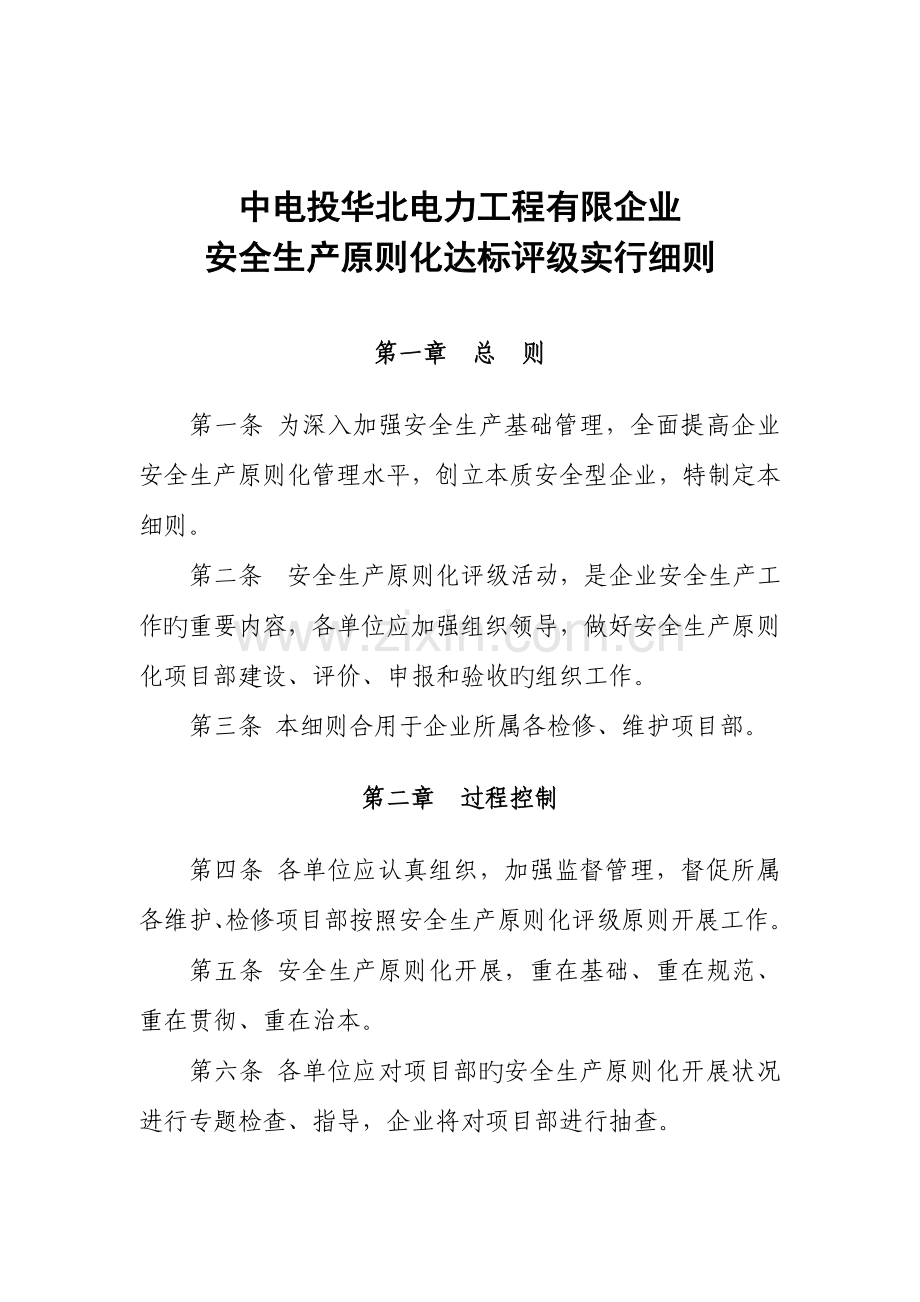 安全生产标准化达标评级实施细则.doc_第1页