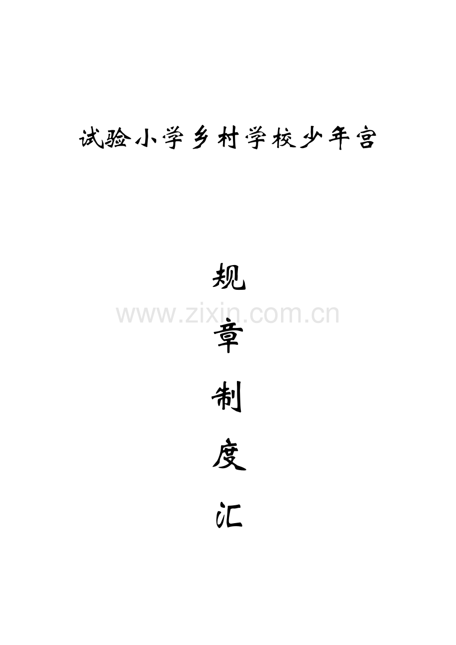 乡村学校少年宫制度汇编资料精讲.doc_第1页