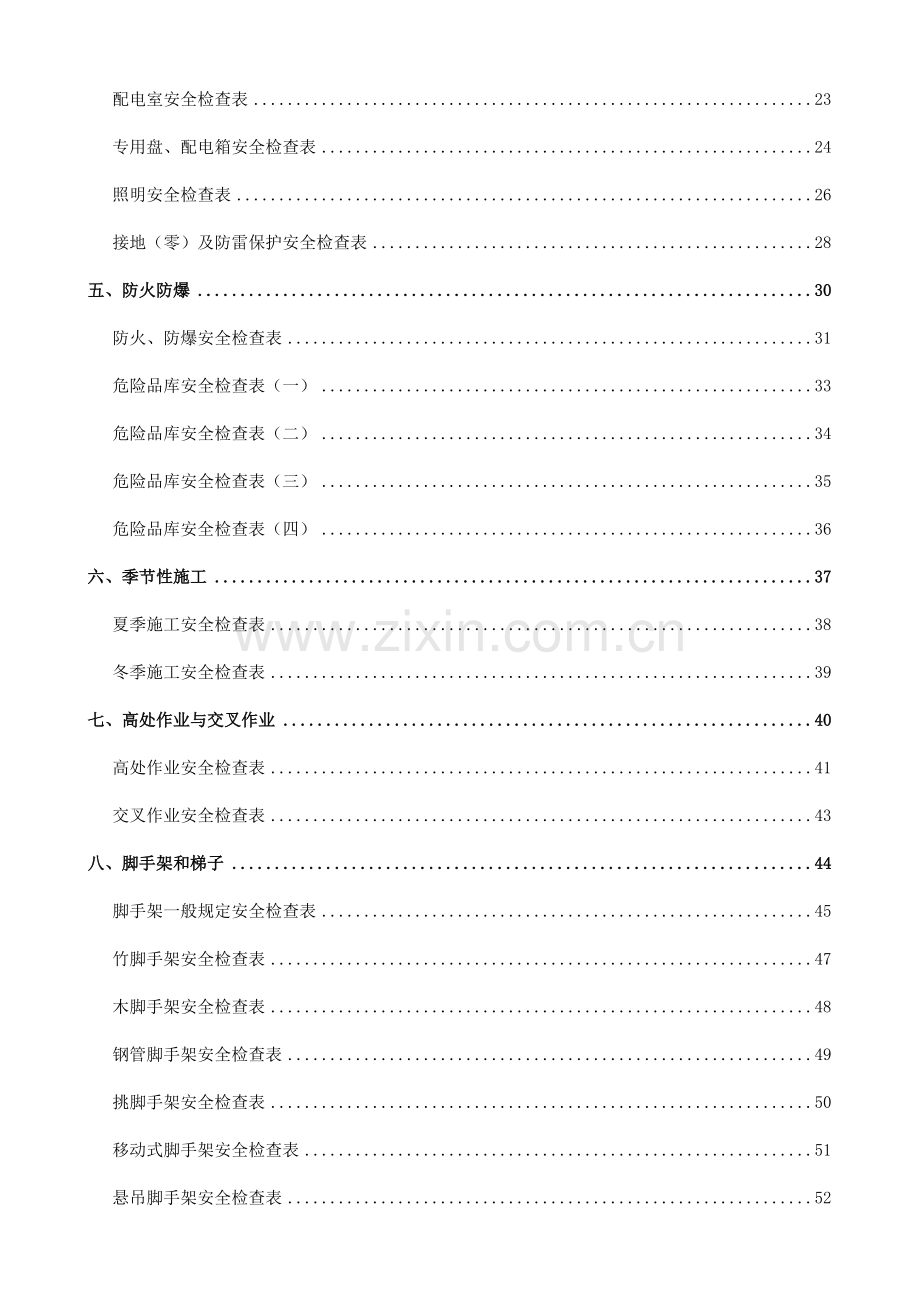 工程施工现场专业安全检查表.doc_第3页