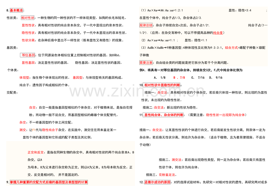 2023年孟德尔遗传规律知识点清单.doc_第2页