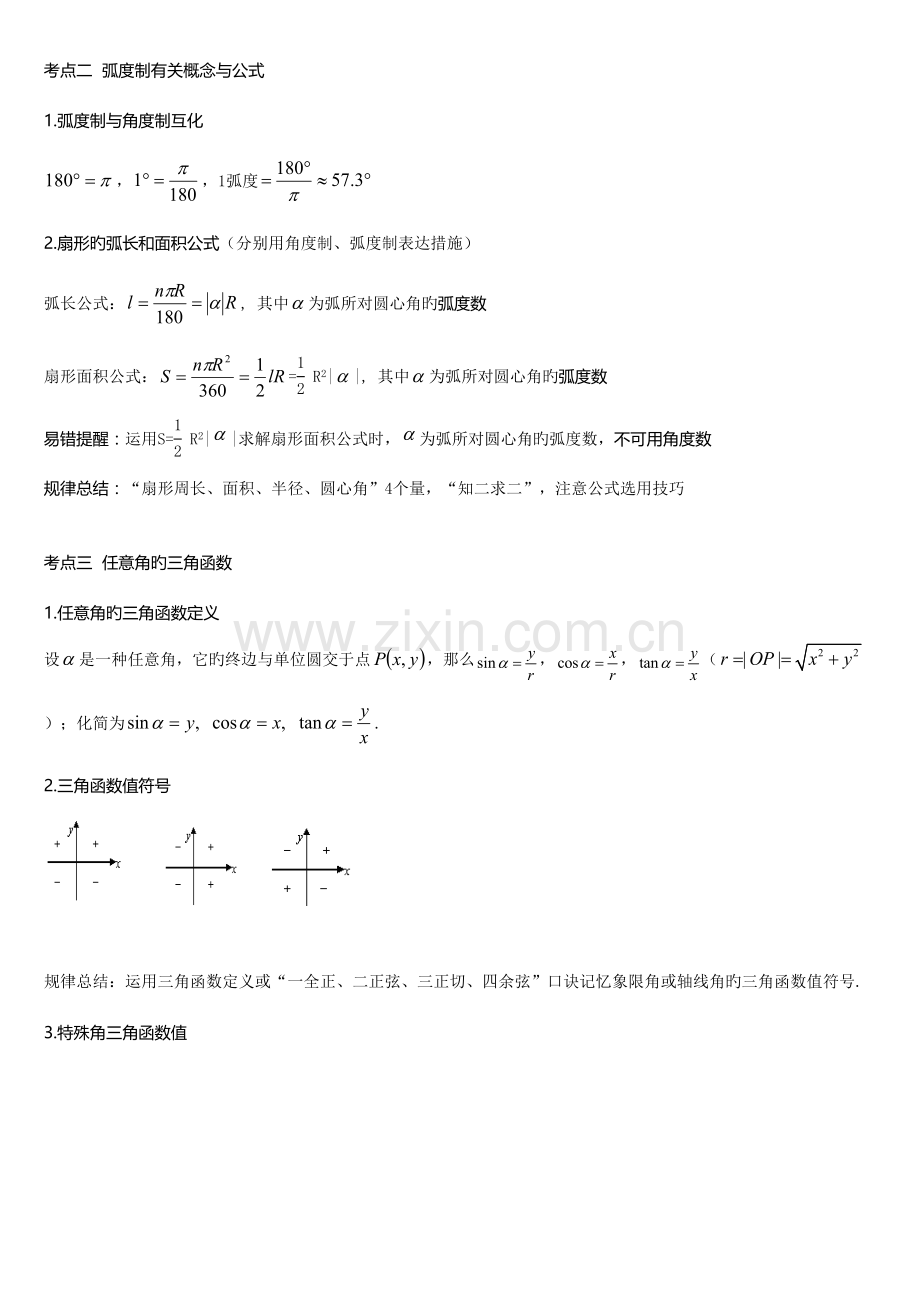 2023年高中数学人教版必修四常见公式及知识点系统总结.doc_第2页