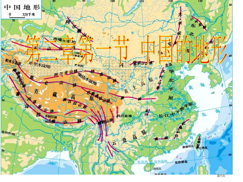 中国的自然环境地形与气候复习上课市公开课一等奖省优质课赛课一等奖课件.pptx_第1页