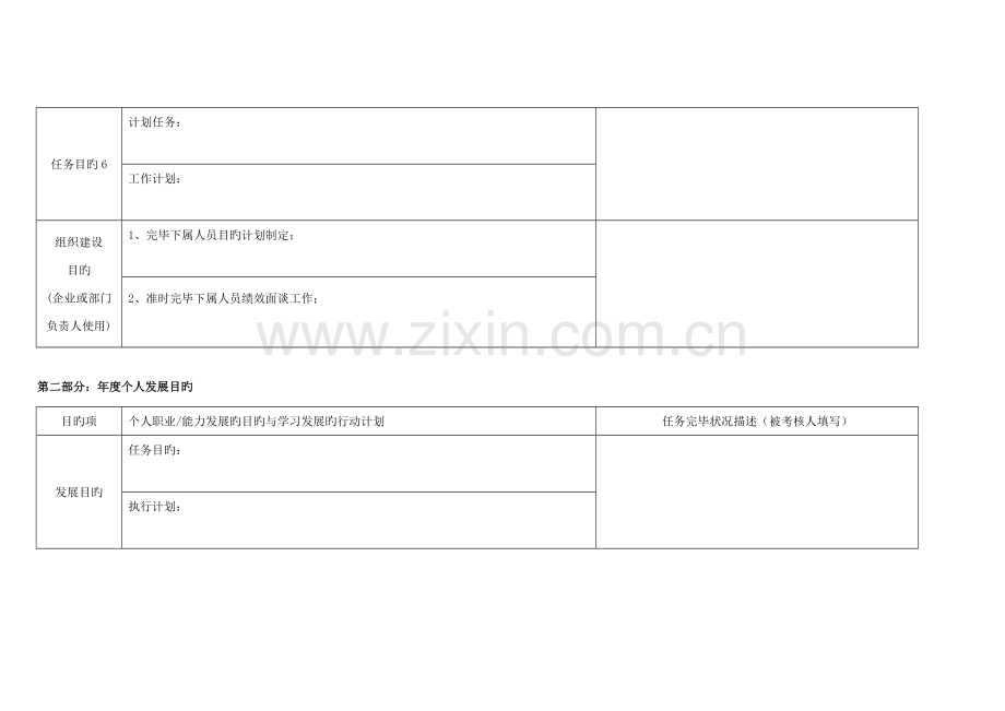 2023年年度个人绩效目标评价套表格式全套.doc_第3页