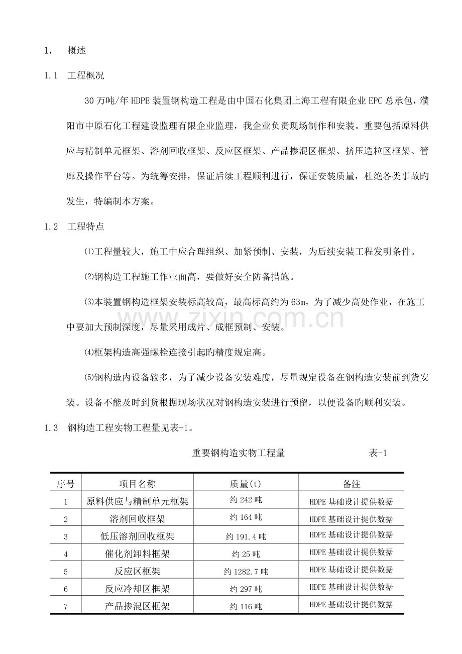 HDPE钢结构施工方案.doc_第1页