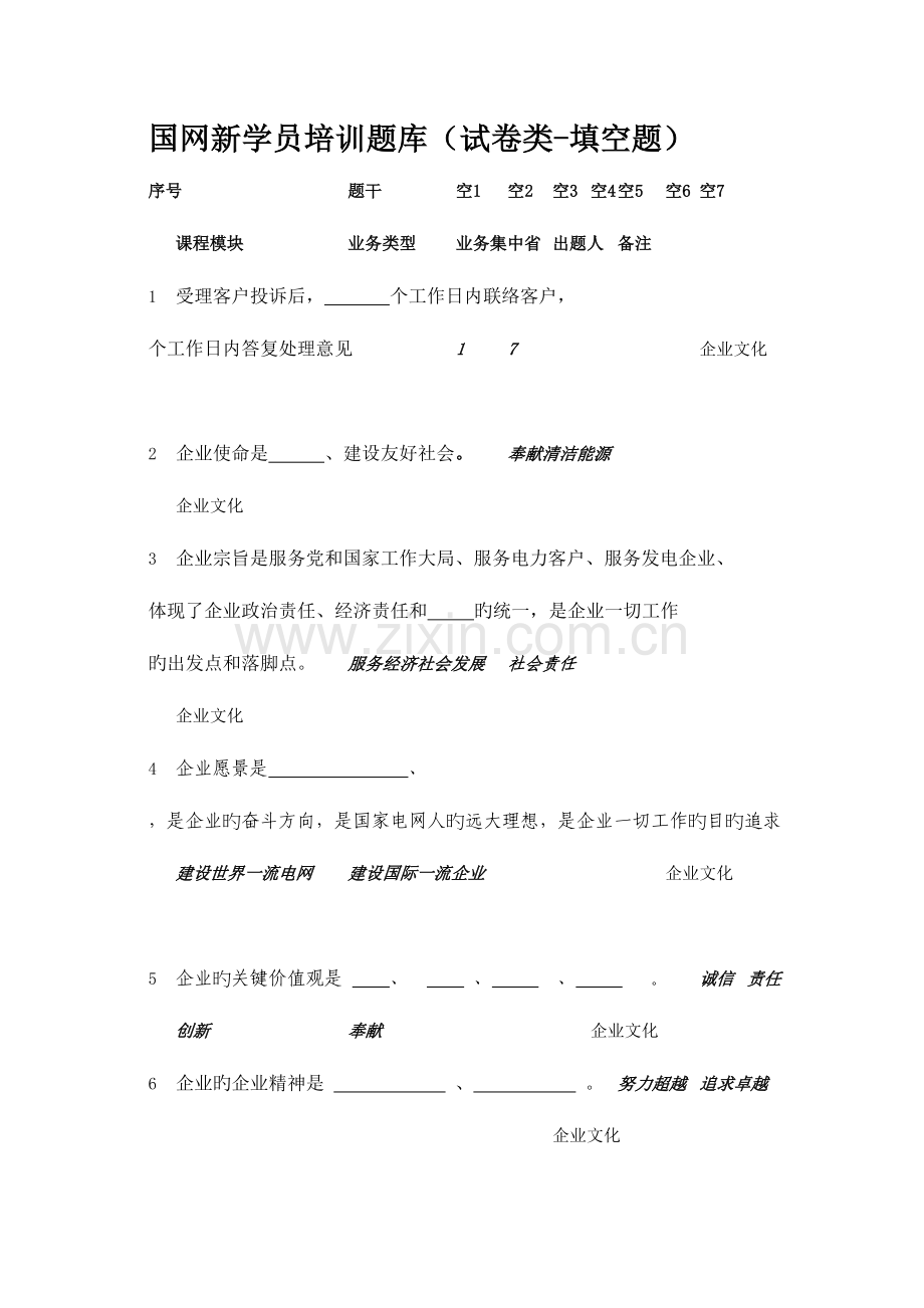 2023年国网新学员培训题库试卷类填空题.docx_第1页