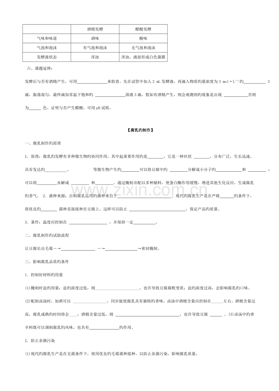 2023年高中生物选修一知识点填空总结.doc_第2页