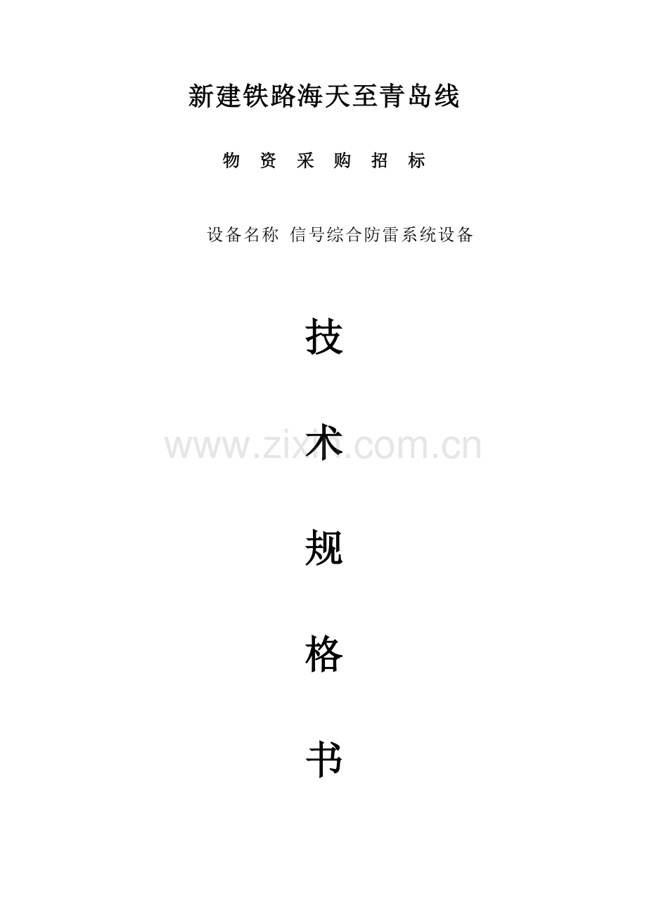 综合防雷系统技术规格书.doc_第1页