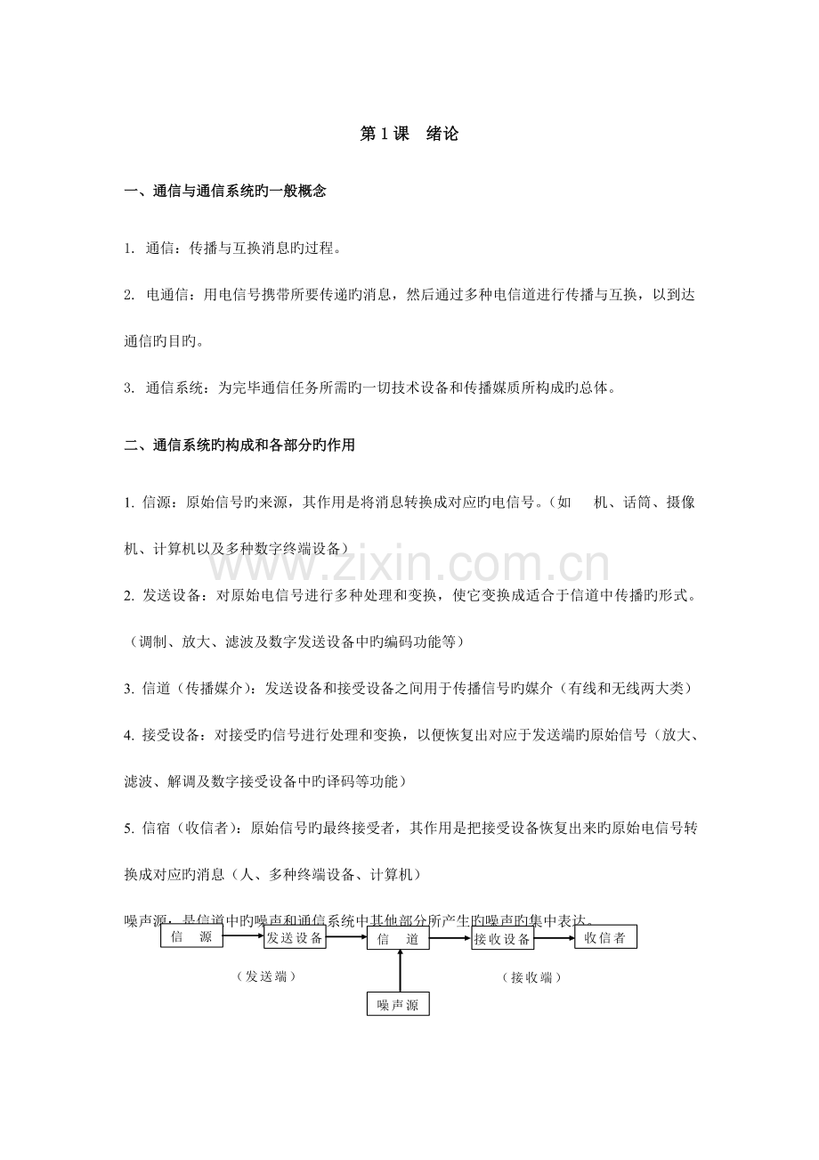 2023年通信原理知识点.doc_第1页