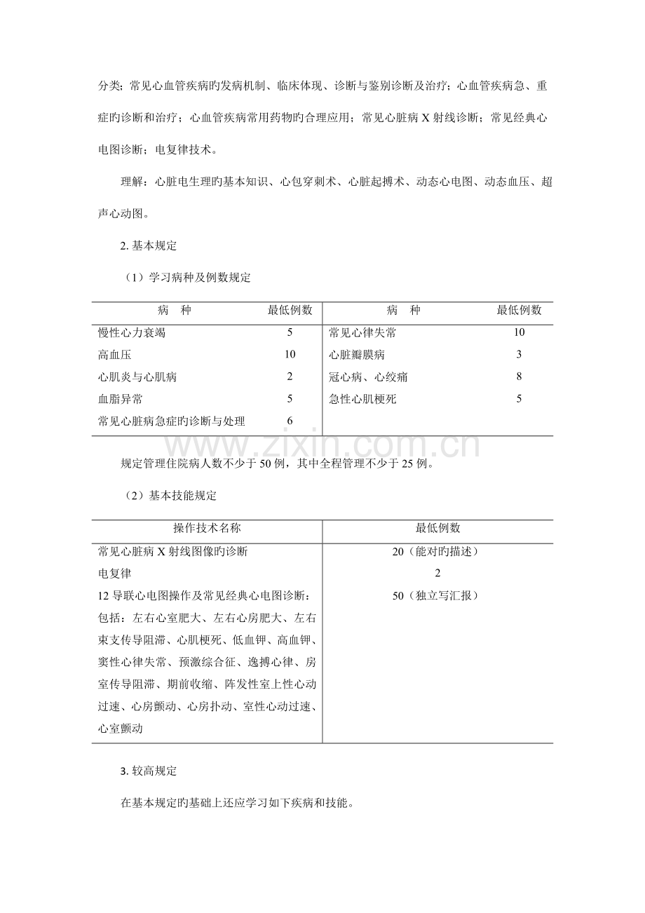 2023年住院医师规范化培训内容及标准内科.doc_第2页