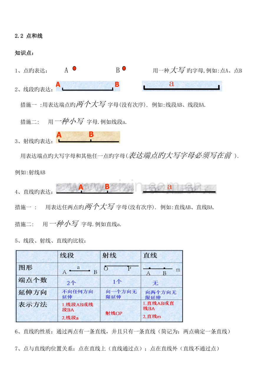 2023年七年级数学几何图形的初步认识知识点.doc_第2页