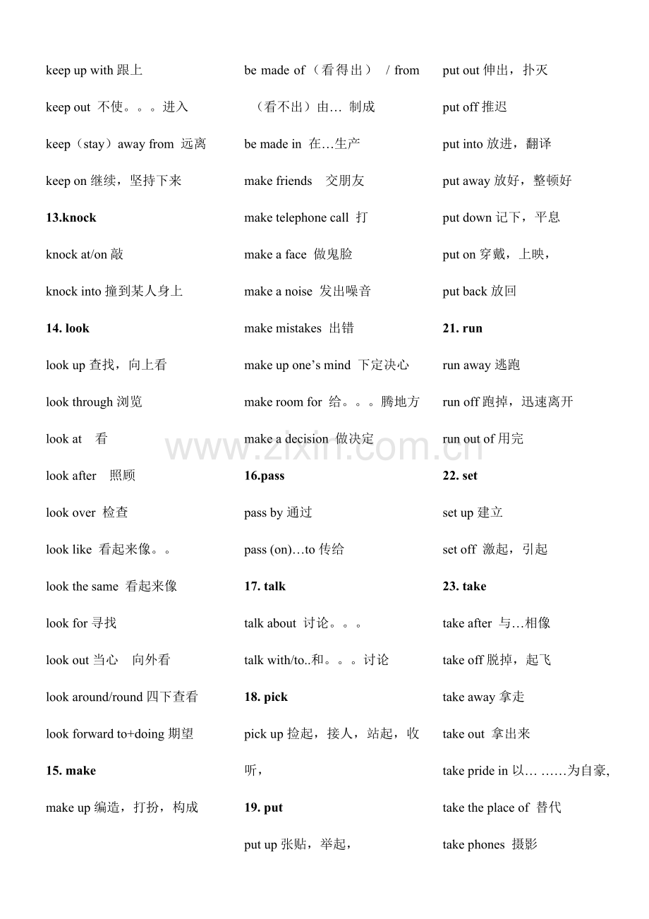 2023年中考英语常考动词短语辨析归纳.doc_第2页