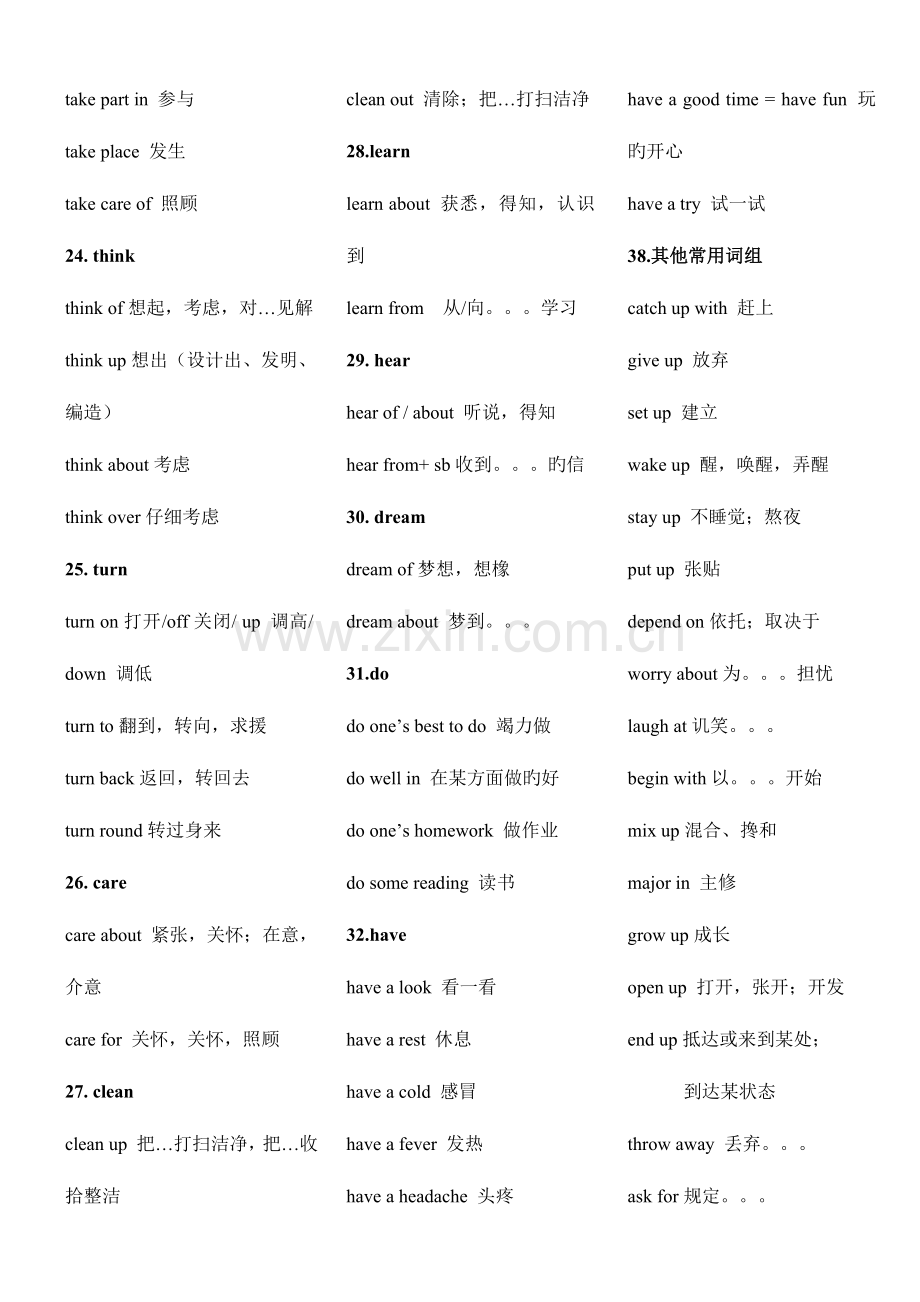 2023年中考英语常考动词短语辨析归纳.doc_第3页