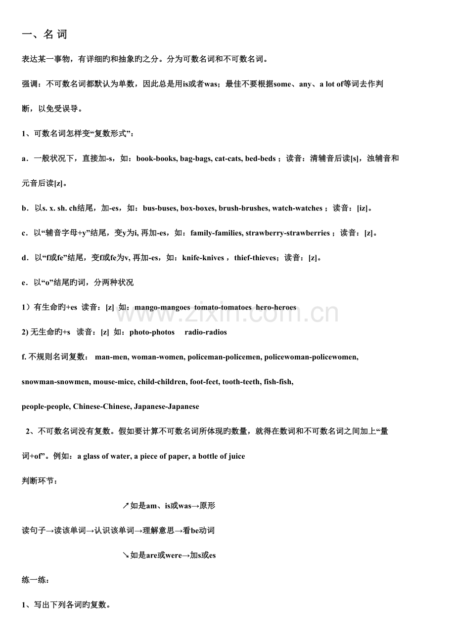 2023年小学英语语法归纳总结.doc_第1页