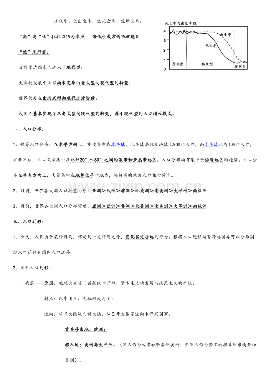 2023年高中地理必修二知识点总结地理必修二知识点总结.doc_第2页