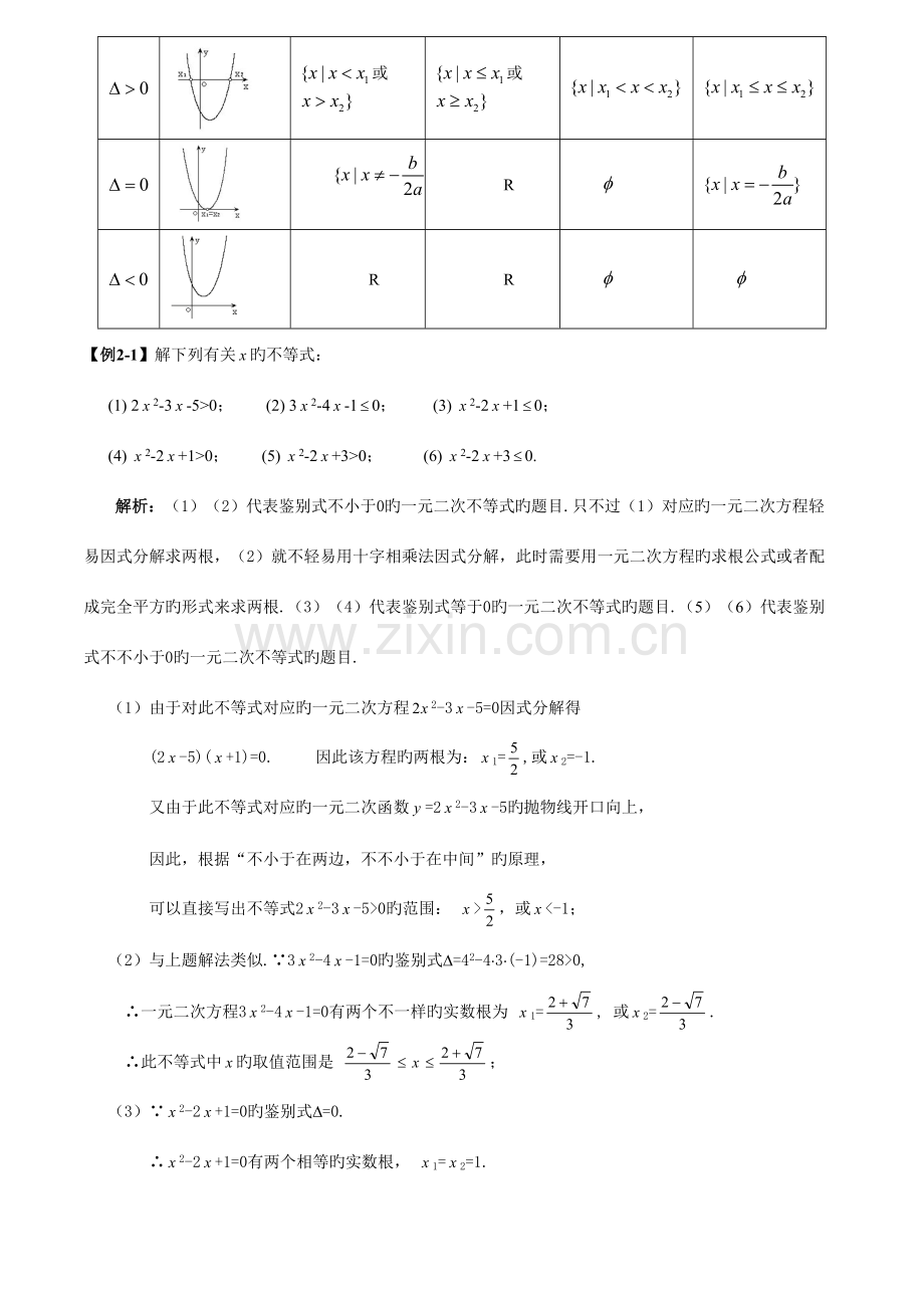 2023年解不等式知识点题型详解.doc_第2页